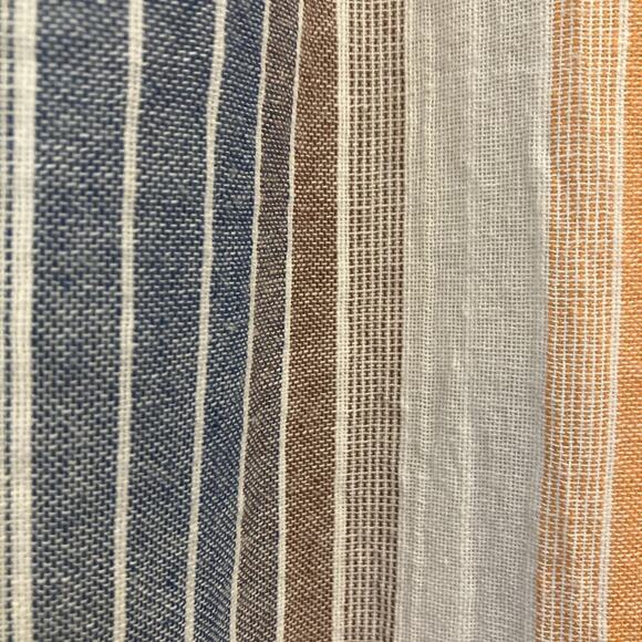 THML Rainbow Stripe Tassel Midi Dress Sz XS 100% Cotton Summer Beach Casual Boho - Picture 8 of 13